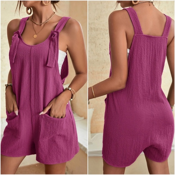 Boho Pocket Casual Minimalist Romper - Picture 7 of 12